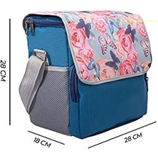 Skygo Soğuk Tutan Termal Termos Yiyecek Içecek Çantası Buz Aküsü Hediyeli Çiçekli