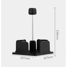 Skygo Standlı Baharat Seti Cam Baharat Kavanozları Seti, Paslanmaz Çelik Kapaklı Nem Geçirmez Baharatlık Takımı, Mutfak Masası Organizeri ile Çeşni Şişeleri Tuzluk Seti Baharat Seti