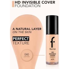 Skygo Invisible Cover Hd Hafif Yapılı & Yarı Parlak Bitişli SPF30 Fondöten 040 Lıght Ivory