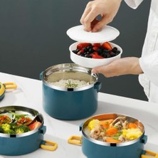 Skygo 4 Gözlü Çelik Termal Çanta Okul, Piknik ve Seyahat Için Taşınabilir Bento Kutusu Yemek Kabı