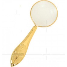 Marsilyan Altın Renkli 5x - 45 mm Zarif Işlemeli Özel Tasarlanmış Büyüteç MG18155-7