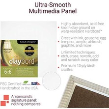 Skygo Art Ahşap Boyama Paneli: Müze Serisi Klaybord, 1/8 Inç Derinlik 3 Parça