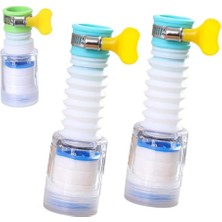 Skygo 2 Adet 360 Derece Dönen Su Filtreleme Özellikli, Ayarlanabilir Musluk Filtresi, Katlanabilir Uzayan Mutfak ve Banyo Tasarruflu Musluk Ucu, Sıkıştırmalı, Güvenilir Dayanıklı