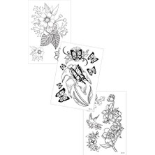 Skygo 3'lü Geçici Dövme Seti,geçici ,vücut Dövme,kol Bilek Dövme,boyun Dövme,sırt Dövme