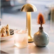 Skygo Elektrikurunleri Dekoratif Masa Lambası Dimmerli Şarjlı Lizbon Cafe Restoran Masa Lambası 3 Renk Işık Modu