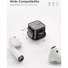 Skygo 6'lı Paket Manyetik Kablo Klipsi [kablo Pürüzsüz Ayarlanabilir] Kordon Tutucu, Masa Altı Kablo Yönetimi, Yapışkanlı Tel Tutucu Koruyucu Düzenleyici, Ev Ofis Masası Telefon Araba Duvarı