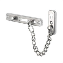 Skygo Kapı Zincir Kilidi, Siyah Kapı Zincir Kilitleri, Güvenlik Yaylı Hırsızlık Önleyici Basmalı Kilit, 4 Vidalı Paslanmaz Çelik Zincir Kilit, Çocuklar Için Ev Içi Kapı Güvenlik Kalın Zincir (Siyah)