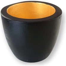 Saksı - Siyah Gold Kaktüs Saksı Beton Saksı Çiçek Saksısı Sükulent Saksısı