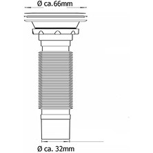 Skygo Esnek Sifon Gider Garnitürü Pop Up Tahliye Vanası Tahliye Lavabo