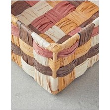 Skygo Modern Square Kağıt Ip Sepet Kahve