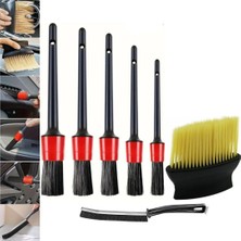 Araç Içi Temizlik Fırça Seti 7&amp;#39;li Oto Detay Fırçası Yumuşak Toz Alma Klima Havaland