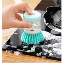 Skygo 2’li Bulaşık Fırçası – Deterjan Hazneli, Pratik Mutfak Temizlik Fırçası, Sabun Hazneli Sert Kıl Fırça Seti