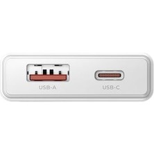 Skygo Extra Slım Gan 20W Usb-A ve Type-C Çift Portlu Hızlı Şarj Aleti, Ultra Ince Güç Adaptörü, Beyaz