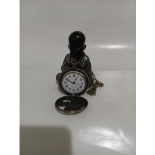 Tahtakale Antik Tasarım Figürlü Cep Saati – Zincirli Dekoratif Saat