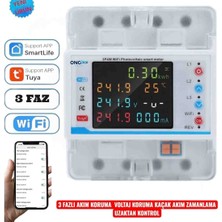 Onoffsmart Tuya Wifi Akıllı 3 Fazlı Akım Koruma Yüksek Voltaj Koruma Güç Tüketimi Kaçak Akım Zamanlama Uzaktan Kontrol Rolesi 80 Amper