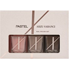 Pastel x Arzu Sabancı Mat Oje Set 1 3 Renkli Yüksek Kapatıcılık Özelliği ile Türkiye Menşeli