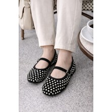 Slipcat Taşlı Tokalı Kadın Babet – Şık ve Rahat Günlük Babet