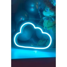 Normadia Çocuk Odası Için Bulut Şeklinde Neon LED Işıklı Tablo 20X14 cm