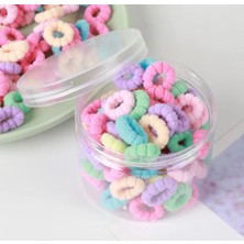 Kutulu Yumuşak Soft Renkli Lastik Toka Bebek Tokası 100'LÜ