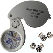 Mini 40X25MM Takı Büyüteç Cep Büyüteç Teftiş Elmas Pullar Madeni Kontrol Lup MG21011