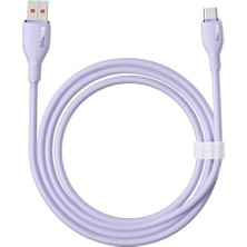 Skygo Pudding Hızlı Şarj Özellikli Type-C Kablo 100W, 1.2 Metre, Mor