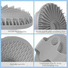 Skygo Duş Fırçası, Gri Eksfoliye Edici Duş Fırçası, Erkek ve Kadınlar Için Silikon Vücut Fırçası, Sırt Fırçası, Iyi Köpüren, Uzun Ömürlü