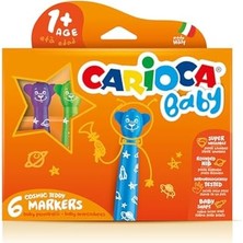 Skygo Bebek Süper Yıkanabilir Keçeli Boya Kalemi 6'li +1 Yaş