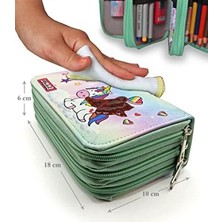 Skygo Şeker Temalı Kalemkutu Modelist Kalem Kutusu Vegan Deri Üç Bölmeli Kalemlik