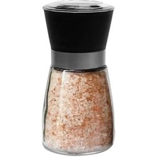 Skygo Baharat Öğütücüsü, Cam Gövdeli Kapaklı 13 cm 2 Adet, Siyah Beyaz Tuz Karabiber Değirmeni