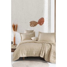 Clasy Ranforce %100 Pamuk Tek Kişilik Yatak Örtüsü Seti Avola V1 Bej