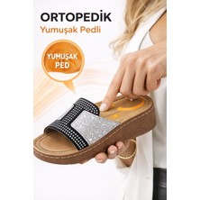 Slipcat Taşlı Yumuşak Hafif Taban Önü Açık Günlük Anne Kadın Terlik