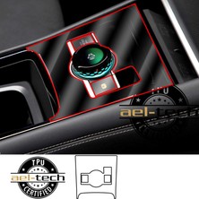 Ael-Tech Volkswagen Tiguan Uyumlu Vites Etrafı Piano Black Tpu Koruyucu 2024-2026