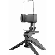 Skygo Modern Tasarım 3 Ayak Mini Kamera ve Telefon Tripodu + Döner Başlık Telefon Tutucu Hafif Taşınabilir K555