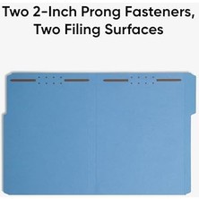 Skygo Bağlayıcı Dosya Klasörü, 2 Bağlantı Elemanı, Güçlendirilmiş 1/3 Kesimli Tab, Mektup Boyutu, Mavi, Kutu Başına 50 (12040)