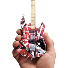 Skygo Evh Minature Evh Frankenstein Mini Replika Gitar Van Halen (EVH001), Kırmızı ve Beyaz, Kırmızı/beyaz