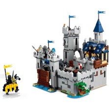 Skygo 3'ü 1 Arada Orta Çağ Atlı Şövalye Kalesi 31168-9 Yaş ve Üzeri Çocuklar Için Hem Cirit Seti Hem De Kasaba Olarak Inşa Edilebilen Yaratıcı Oyuncak Yapım Seti, Eşsiz Hediye FIKRI(1371 Pr)