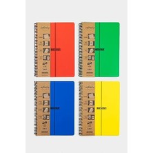 Skygo Primary Serisi, A4, 6 Konulu (3 Kareli, 3 Çizgili) 180 Yaprak Pp Kapaklı Spiralli Defter, Yeşil