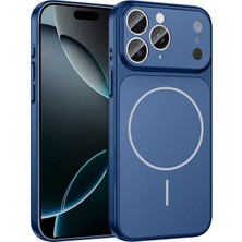 Apple iPhone 11 Pro Max Uyumlu Kılıf Zebana Titanmag Kılıf (Iphone 17 Pro Max Görünümlü) Mavi