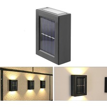 Skygo Tekli Solar Bahçe Aydınlatması Güneş Enerjili Bahçe Aydınlatması Duvar Lambası Çift Taraflı Aplik Işık LED Işık