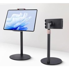 Skygo Tablet ve iPad ile Uyumlu Stant – 360° Döner, 90° Eğilebilir, 44CM Yükseklik Ayarlı, Alüminyum Alaşım, 12 Inç'e Kadar Tablet Uyumlu, Eller Serbest Okuma Çalışma Tutucu J2 (12 Inç'e Kadar)