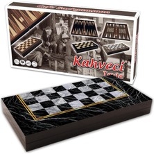 Skygo Cafe Tavla Backgammon Mermer Desenli