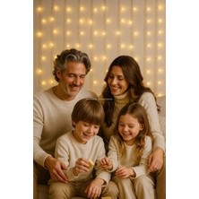 Skygo Perde LED Işık LED 3m x 3m 300 LED Uzaktan Kumandalı Yüksek Kaliteli Dekoratif Aydınlatma Yatak Odası Balkon Düğün Parti Süsleme Işıkları Beyaz