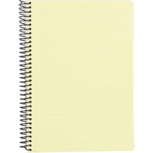 Skygo Pastel Serisi, A4, 6 Konulu (3 Kareli, 3 Çizgili) 180 Yaprak Pp Kapaklı Spiralli Defter, Sarı