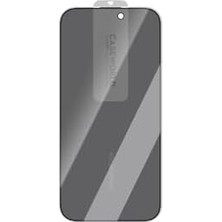 Skygo Caseworld 16 Pro ile Uyumlu Caseworld Crystal Shadow Serisi 0.15MM 3D Privacy Hayalet Cam Ekran Koruyucu Siyah