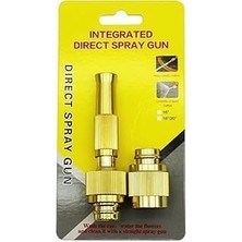 Skygo Çift Fonksiyonlu Bahçe Hortumu Başlığı, Sarı ve Alüminyum, Direkt Sprey Tabancası, Ayarlanabilir Su Fıskiyesi