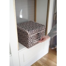 Skygo Bohe Kapaklı Kutu Raf Organizer Düzenleyici Sepet Mini (30 x 30 x 23 Cm)