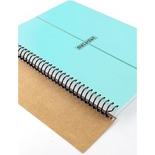 Skygo Pastel Serisi, A4, 7 Konulu (5 Kareli, 2 Çizgili) 210 Yaprak Pp Kapaklı Spiralli Defter, Mavi