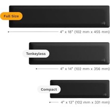 Skygo Klavye Bilek Desteği - Yıpranmaz Dikişli Kenarlar, Pürüzsüz Kumaş Yüzey, Kaymaz Kauçuk Taban, Orta Sertlik, Siyah - 100%