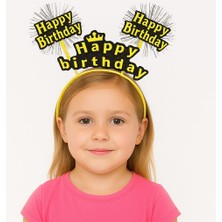 DS LLC Ieg™ Sarı Renk Işıltılı Yazılı Doğum Günü Parti Tacı DCLLS-RSTK345