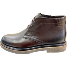 Güvener Fermuarlı Bağcıklı Erkek Bot Kahverengi